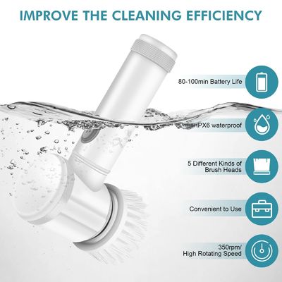 USB şarj edilebilir mutfak bulaşık fırçası ev temizliği için lavabo ve küvet