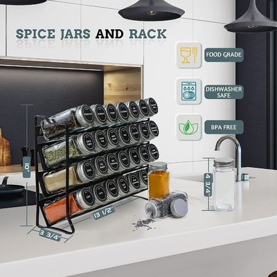 4 Katmanlı Tel Demir Ağı Baharat Kavanoz Rack Mutfak Organizasyon Rack Boyutu 30*9.8*23.3cm