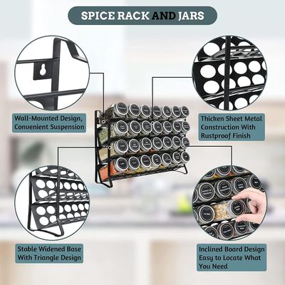 4 Katmanlı Tel Demir Ağı Baharat Kavanoz Rack Mutfak Organizasyon Rack Boyutu 30*9.8*23.3cm