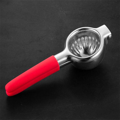 340G Limon Citrus Press Suç makinesi paslanmaz çelik yapısı ve yumuşak silikon kolu ile