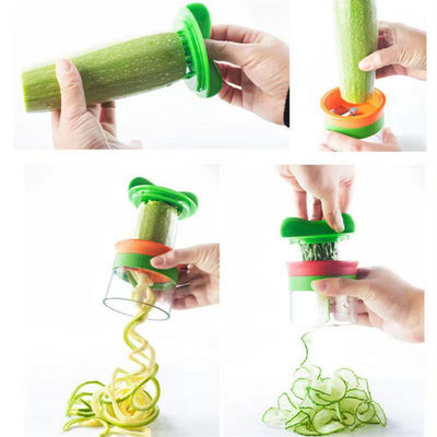 Spiralizer Kaba ve İnce Julienne Kesme Seti 3 In 1 Portakal için El Sebze Kesicisi