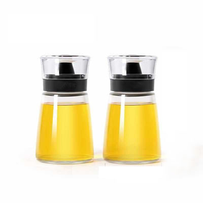 Şeffaf Cam Yağ Kavanozu 170ML Mutfak malzemeleri için sirke yağı püskürtme şişe seti 425g