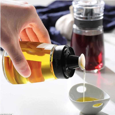 Şeffaf Cam Yağ Kavanozu 170ML Mutfak malzemeleri için sirke yağı püskürtme şişe seti 425g