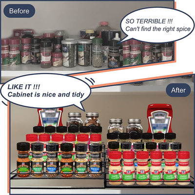 28.8*15.5*29.8cm Lakeri Baharat Rack Organizer Mutfak Masaüstü Banyo Depolama