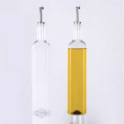 Cam Koyu Yeşil Mutfak Yağı Şişesi Paslanmaz Çelik Kanalı Çerezli 500ml 2pcs