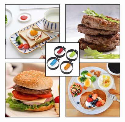 Ev Mutfak Paslanmaz Çelik Yumurta Pişirme Halkaları Yumurta ve Omlet kızartmak için krep kalıbı