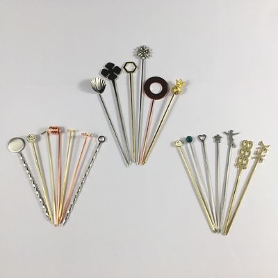 304 Paslanmaz Çelik Kokteyl Pinleri Tekrar Kullanılabilir Küçük Paddles için Swizzle Stick Özel Pinler
