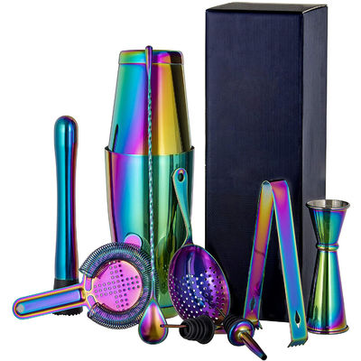 Klasik Tasarım 11 Parça Bartender Kit Kokteyl Sigarayı Yapım için 750ml/600ml