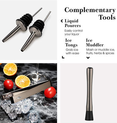 Klasik Tasarım 11 Parça Bartender Kit Kokteyl Sigarayı Yapım için 750ml/600ml