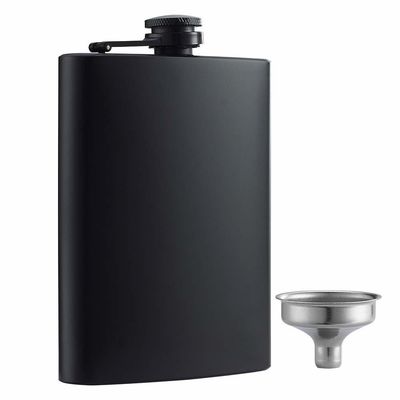 Deri kaplı erkekler için paslanmaz çelik şarap şişesi 8 oz Dışarıda kalça şişesi Ürün boyutu 93*122mm
