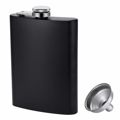 Deri kaplı erkekler için paslanmaz çelik şarap şişesi 8 oz Dışarıda kalça şişesi Ürün boyutu 93*122mm
