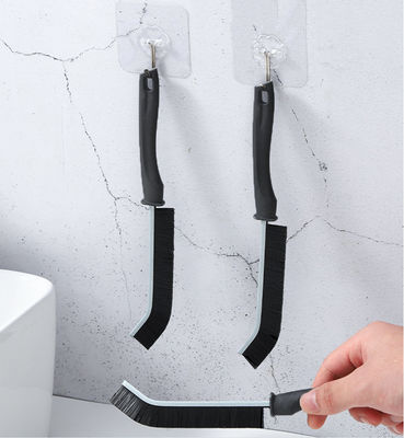 Etkili temizlik için beyaz sert bristle pencere ve banyo boşluğu temizleme fırçası