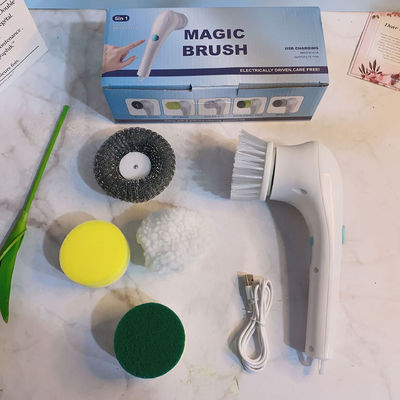 5 in 1 Sponge Style Temizlik Fırçası Mutfak ve Banyo için Elektrikli Döner Fırçası