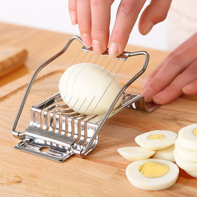 Paslanmaz Çelik Konserve Yumurta jambon muz kesicisi 14*9,5*2,2cm Kaynatılmış yumurta için yumurta aletleri