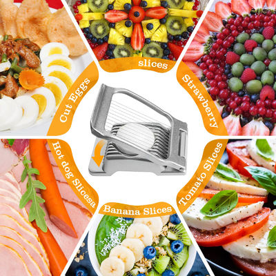 Paslanmaz Çelik Konserve Yumurta jambon muz kesicisi 14*9,5*2,2cm Kaynatılmış yumurta için yumurta aletleri