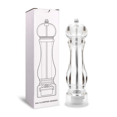 Meşgul profesyoneller için kullanışlı 60X221mm paslanmaz çelik tuz ve biber öğütücü