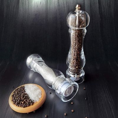 Meşgul profesyoneller için kullanışlı 60X221mm paslanmaz çelik tuz ve biber öğütücü