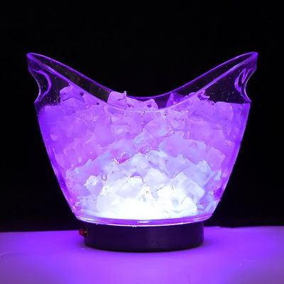 Dondurma kovaları çemberler türü Büyük plastik bira konteyneri sapları ve LED aydınlatması ile