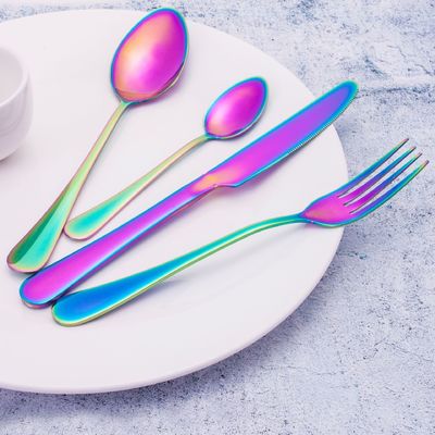193G Çömlekler Toplu Altın Kaplama Paslanmaz Çelik Çömlek Takımı Mutfak Çatal Kaşık Bıçak