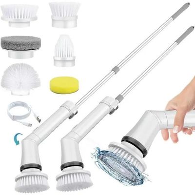 Beyaz Plastik Elektrik Temizlik Fırçası Seti En Çok Satılan Derin Temizlik için Döner Fırçası