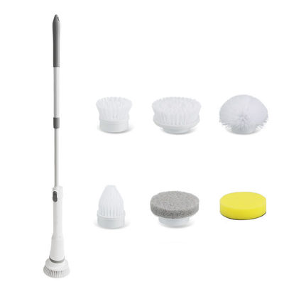 7 Değiştirilebilir fırça başları banyo mutfak zemini temizlemek için elektrikli spin scrubber
