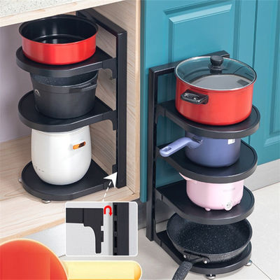 Doldurulmuş 29*27*45cm G-ting 4 katmanlı asılı tencereler ve tavuklar için raf Mutfak örgütü