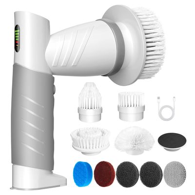 9 in 1 USB elektrikli temizlik fırçası mutfak banyo küveti ve bulaşık lavabosu için