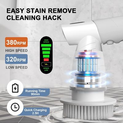 9 in 1 USB elektrikli temizlik fırçası mutfak banyo küveti ve bulaşık lavabosu için