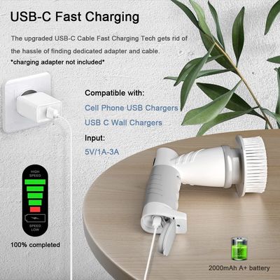 USB şarj ile çok fonksiyonel elsiz 9 in 1 elektrikli yıkama temizlik fırçası