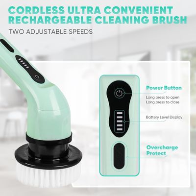 Elektrik Spin Scrubber Kablosuz Banyo Tub Mutfak Temizleyici Ev Temizliği Fırçası