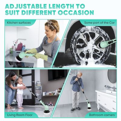 Elektrik Spin Scrubber Kablosuz Banyo Tub Mutfak Temizleyici Ev Temizliği Fırçası