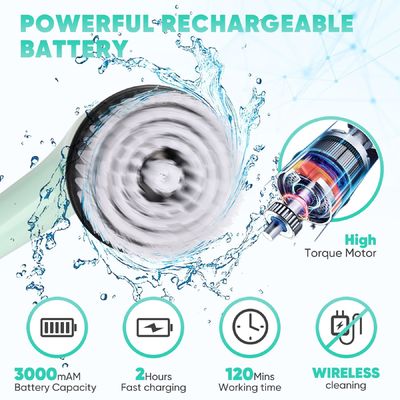 Elektrik Spin Scrubber Kablosuz Banyo Tub Mutfak Temizleyici Ev Temizliği Fırçası