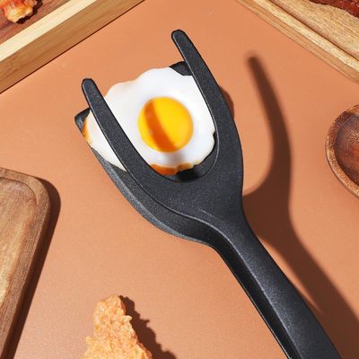2 in 1 Spatula Tong Yemek Aletleri Kara Yumurta Flipper Tong Pancake Balık Fransız tost