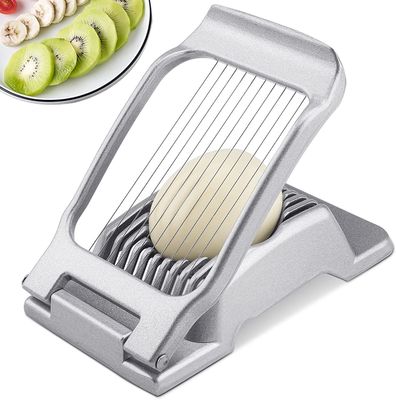 Doldurulmuş Mutfak Aletleri Elde Tutulan Metal Yumurta Kesicisi Stainless Steel Tel Yumurta Kesicisi Sert Kaynatılmış Yumurta için