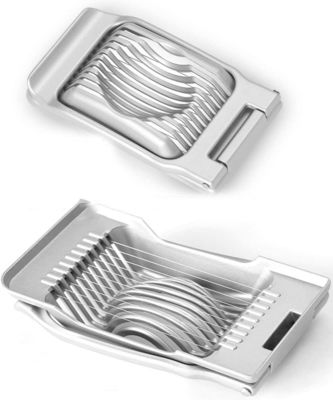 Doldurulmuş Mutfak Aletleri Elde Tutulan Metal Yumurta Kesicisi Stainless Steel Tel Yumurta Kesicisi Sert Kaynatılmış Yumurta için