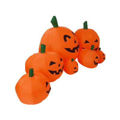 2.2m Uzun Dış Ev Halloween Şişme Balkabağı Dekorasyonları LED Işıklarla