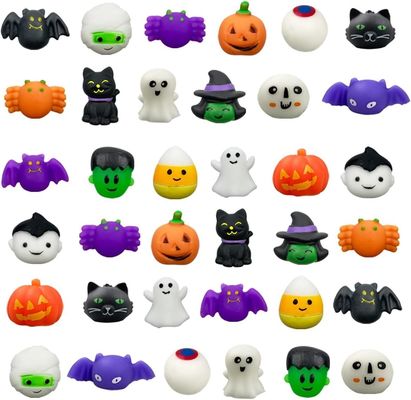 Karikatür Fidget Squishy Toy 18pcs 24pcs Kör Kutusu Cadılar Bayramı Oyuncakları Squeeze Toys for Kids