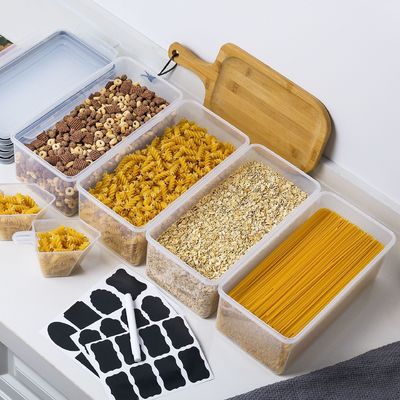 OEM/ODM Kabul edilebilir Noodles için 3.2L BPA Serbest Plastik Kaplar Tahıl Depolama 4pack Set