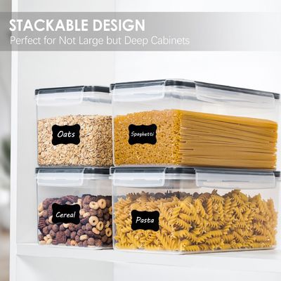 OEM/ODM Kabul edilebilir Noodles için 3.2L BPA Serbest Plastik Kaplar Tahıl Depolama 4pack Set