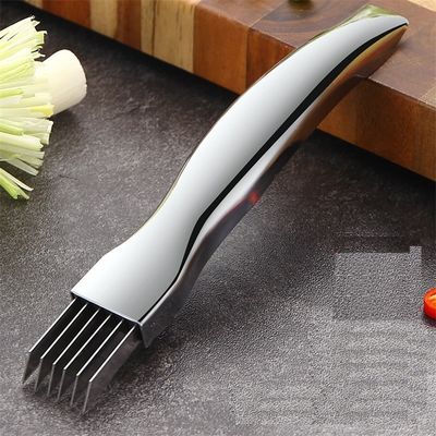 Meyve ve sebze aletleri için 430 paslanmaz çelikten yapılmış stoklanmış Scallion Shredder Bıçak