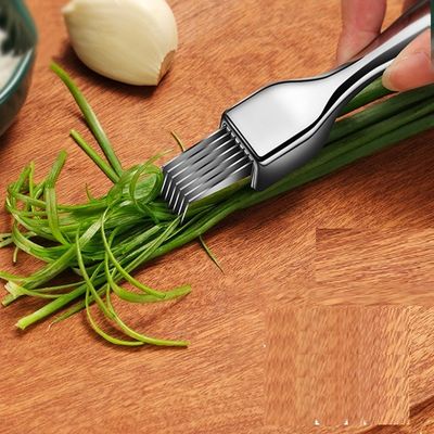 Meyve ve sebze aletleri için 430 paslanmaz çelikten yapılmış stoklanmış Scallion Shredder Bıçak