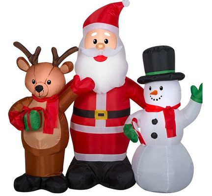 Dışarısı Noel Işıklı Noel Kızak Kağıtları Snowman Zencefil Ağacı Şişirme