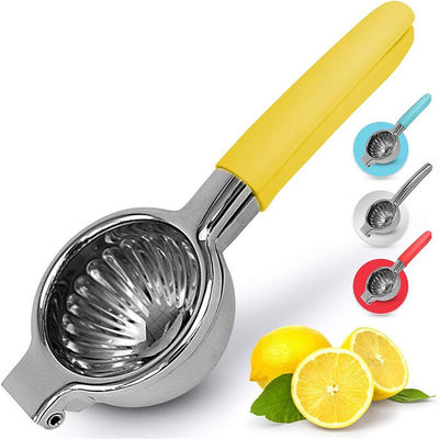 Silikon kauçuk kolu ve paslanmaz çelik tasarımı olan El Limon Sitrus Pres Suçlayıcı