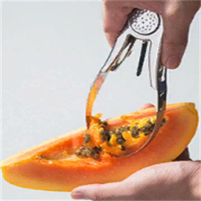Meyvelerin sürdürülebilir kazılması ve mango tohumlarının çıkarılması için paslanmaz çelik mutfak aracı