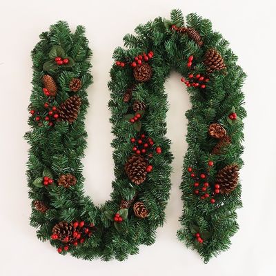 LED Işıkları ve Özel Logo ile Noel Rattan Bayrak Dekorasyonu