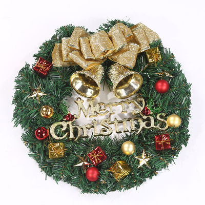 Ön Kapı için Yuvarlak XMAS Çelenk Özel Logo ile Düşen Çelenk