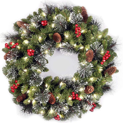 Dışarıdaki Noel süslemeleri için yumuşak kumaş ve plastik Noel Çam Çubukları