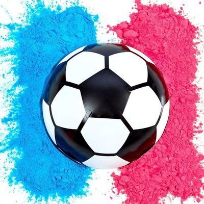 Cinsiyet Açıklama Rekviyetler Konfetti Toz Doldurucu 14*14*14cm Bebek Kutlamaları için Futbol
