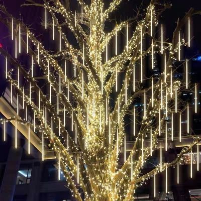 Düşen Yağmur Perisi Kutup Tasarımı İçin LED Tel Işıkları Tatil Partisi Ev Dekorasyonu