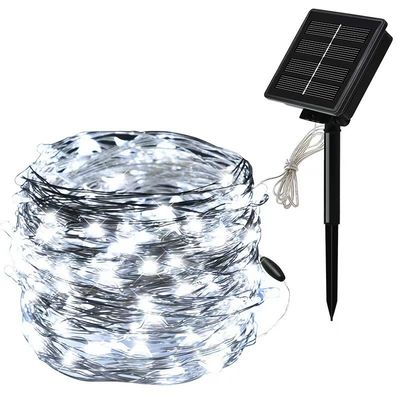 7/22/32m Su geçirmez LED Güneş Bakır Tel PVC malzemesi ile Noel ağacı lambaları Sıcak